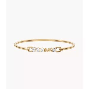 Michael Kors MK Gold-Tone Stainless Steel Bangle Bracelet